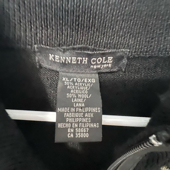 Kenneth Cole New York Sweater Jacket with Zipper Men Size XL - Picture 6 of 7